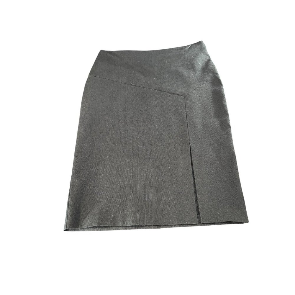 Forever 21 Womens Black A-Line Skirt With Side Slit Medium Rayon Blend
